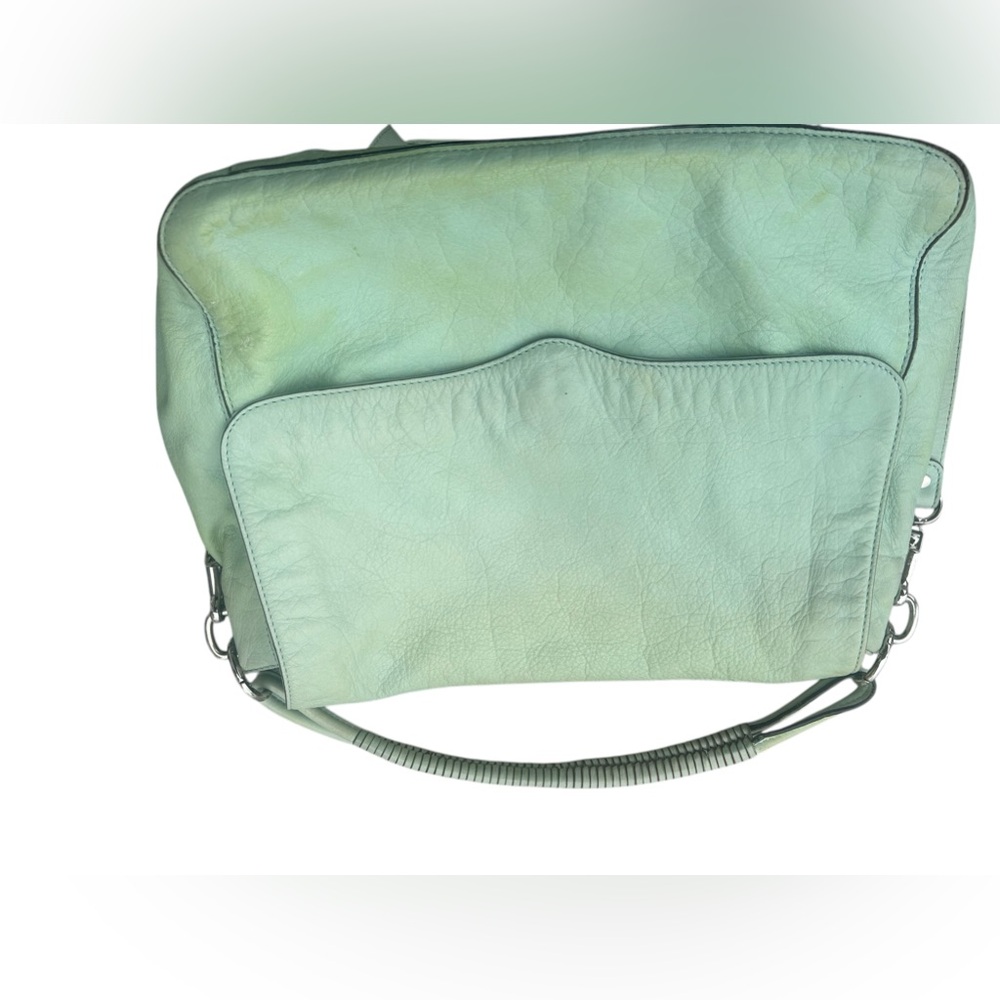 Rebecca Minkoff soft leather seafoam green color crossbody.